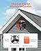 VEVOR Gable Mount Fan, 16 Inch Attic Exhaust Fan with Adjustable Thermostat & Outer Mesh, 2940 CFM House Ventilator Cools Up to 4200 Sq.Ft, Quiet Ventilation for Roof, Garage & Shop, Vibrant Orange