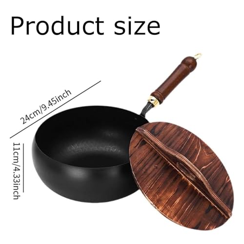 Wok de Hierro sin Recubrimiento con Tapa 24 cm miniatura 7