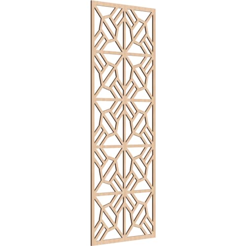 Image of Auburn Decorative Pierced Fretwork Wood Wall Panels, 33 3 /8 inchW x 84 3 /8 inchH x 3 /8 inchT, Red Oak