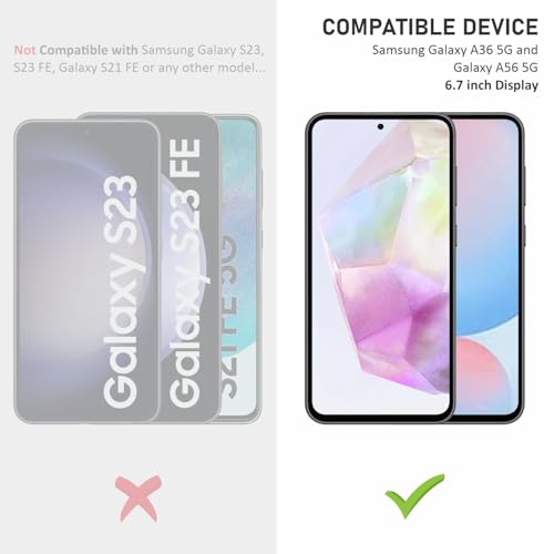 Image of SupCares Tempered Glass for Samsung Galaxy A36 and Samsung Galaxy A56 (6.7 Inch) With Installation Kit | Military-Grade Gorilla Screen Protector | Edge to Edge Coverage | Black