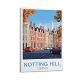 YMQWJYLW Notting Hill London Vintage-Reiseposter, 20 x 30 
