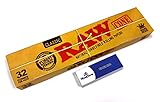 Vorgerollte Kegeltüten von RAW, unbehandeltes klassisches Papier, Mega-Packung mit 32 großen Kegeln, fertig zum Befüllen, natürliches Rollpapier von RAW
