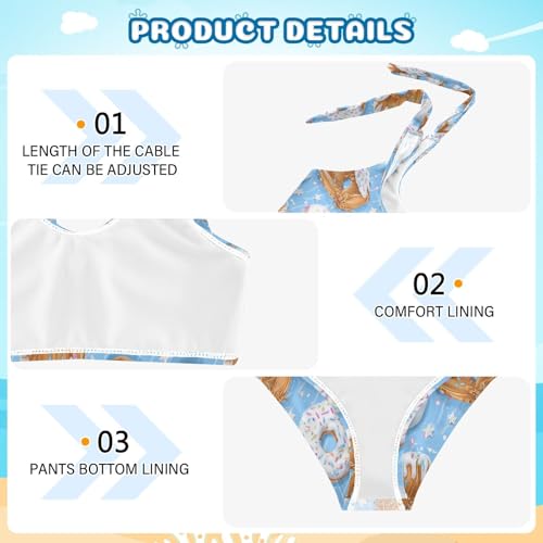 Image of Boccsty Summer Girls Swimsuits Kids Bikini Sets 2 Pcs Bathing Suit for 3T-12T