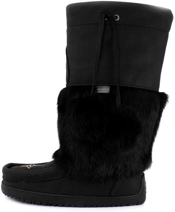 Leather Snowy Owl Waterproof Moccasin by Manitobah Mukluks
