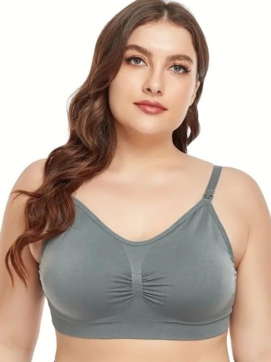 Womens Seamless Sleep Nursing Bra,Breastfeeding Maternity Bra with Remove Bra Pads Pack of 1-image-22