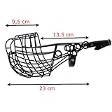 bozal metalico para rottweiler APLICACIÓN: absolutamente ideal como hocico de recreo para áreas de paseo de perros, y también como bozal de carreras o como hocico de jaula o jaula.