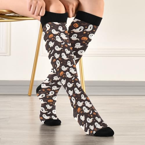 Image of Wusikd Blue Yellow Monster Trucks Compression Socks for Women and Men Circulation Long Socks for Athletic Running 1