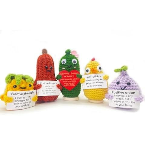 BIUBABIU Emotional Support Pickle, Handmade Emotional Support Pickled Cucumber Gift, Crochet Pickle, Emotional Support Dill Pickle Cover