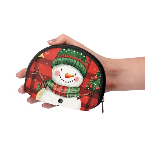 Portable Coin Purse Snowman-Bell-Christmas-Tree Mini Zippered Money Pouch Card Holder3