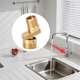 2 sztuki mosiężnych złączek mimośrodowych 1/2 na 3/4, obracane o 360°, złącze S przesunięte do armatury ściennej, wysuwany adapter do armatury prysznicowej, do łazienki, kuchni