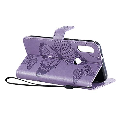 Cotdinforca Moto E 2020 Case Flip Pu Leather Moto E 2020 Wallet Case Shockproof Butterfly Embossing Holder Magnetic Closure Phone Case For Motorola Moto E 2020. Butterfly Purple Kt #TOP4