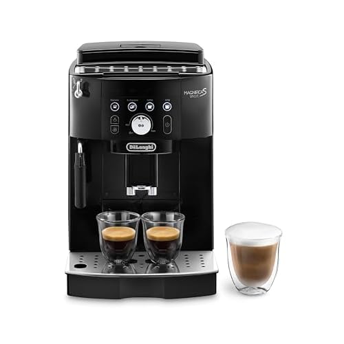 De'Longhi Magnifica S Smart ECAM 230.13.B Kaffeevollautomat mit Milchaufschäumdüse für Cappuccino, beleuchtete Direktwahltasten für Espresso, Kaffee und Long Coffee, 2-Tassen-Funktion, schwarz