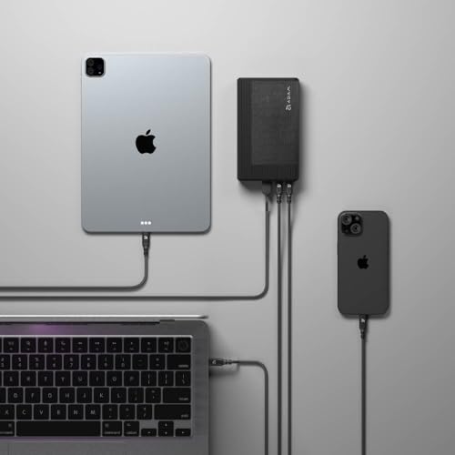 Image of ADAM ELEMENTS Fast Charger - GRAVITY Pro 100W Fast Charging Power Bank 20000mAh for iPhone 12 /13 /14 /15 series, iPad, MacBook Pro, AirPods & Apple Watch series (Black)