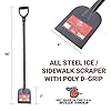 Bully Tools Heavy Duty Ice Scraper with D-Grip Handle - Steel Head and Floor Scraper with Long Handle for Driveway, 11-Gauge Steel Flat Head Shovel and Tool Ice Edging Shovel for Sidewalks, 46-inches #2