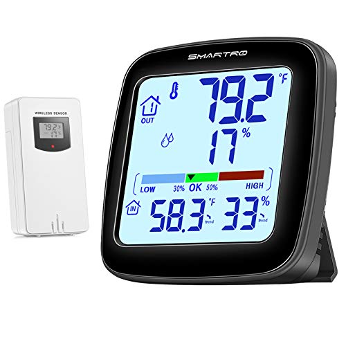 SMARTRO SC92 Professional Indoor Outdoor Thermometer Wireless Digital Hygrometer Room