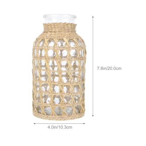 Vase en rotin tissé Angoily pour centre de table rustique de salon - 4