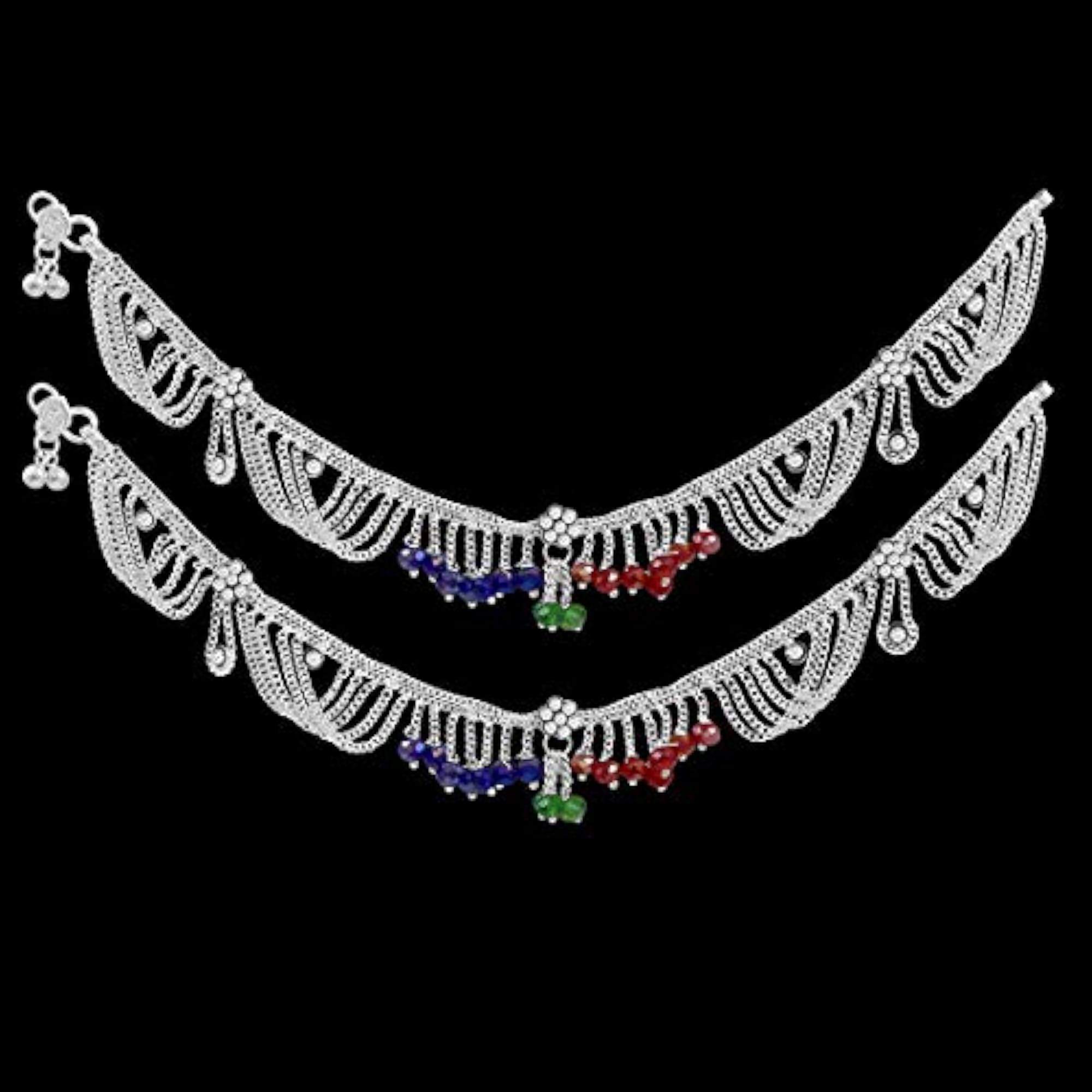 Women's Silver Plated Payal Anklet Jewellery, Elegant