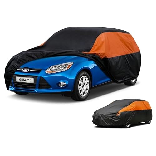 Ford Car Cover Custom Fit Ford Focus Hatchback Waterproof All Weather for Automobiles, Lightweight Full Exterior Cover Outdoor Sun UV Rain Dust Snow Wind Protection. 02 Ford 02 Ford Focus Ha
