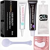 Eyelash D-y-e Kit Black at Home, Eyebrow Lash T-in-t Lasting Black Color 8 Weeks Professional Training Lash Coloring Kit Treatment Only Takes 30 Minutes(Black d-y-e kit-15ml)