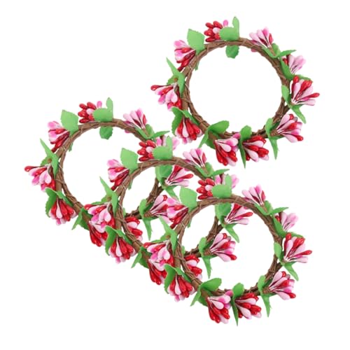 MUCKLILY 4piezas De Pascua Bayas De Primavera Decoración para Velas De Pascua Coronas para Fiestas Hogar Cocina