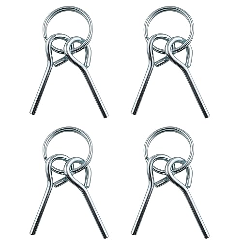 Tent Pole Rings and 2 Pins JCBIZ 4pcs Stainless Steel Rings with 2 Pins for Outdoor Camping Hiking Travel
