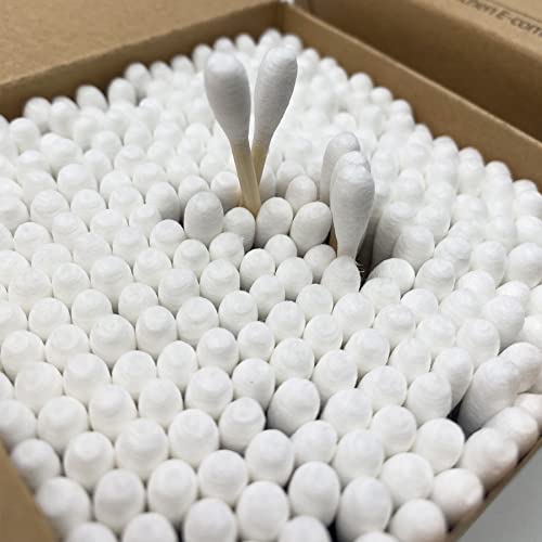 XL Bamboo Cotton Swabs 900ct, Natural Cotton Buds with Larger Tips for Personal Care,3 pack Biodegradable Cotton Tips