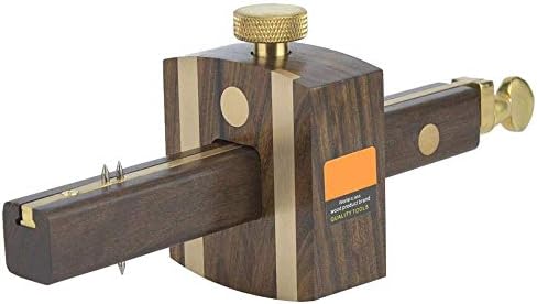 8 Inch Ebony Marking Gauge, Multifunctional Screw Marker, Dual Pin Carpenter Woodworking Scriber