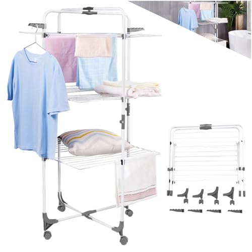 Allyson 116201H Wäscheständer Turm Rollbar