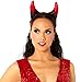 Forum Novelties Standard Devil Horn Headband, Red/Black, One Size