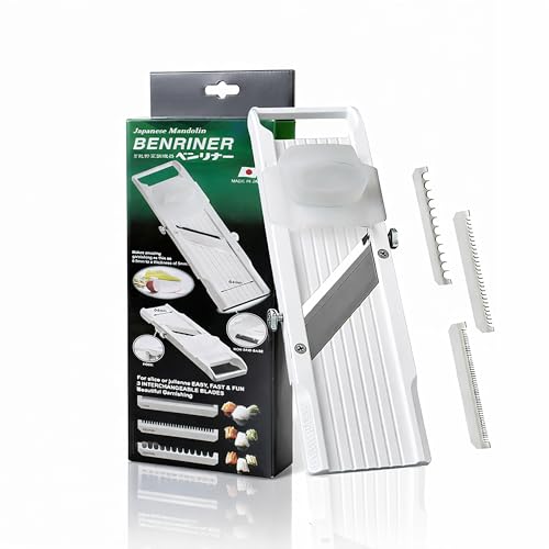 Benriner BN-64W-1 Mandoline, Edelstahl, Weiβ