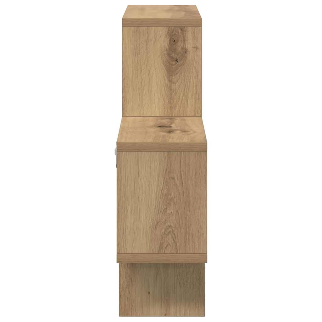 Regał ścienny z dębu Artisan 82 x 15 x 51 cm, materiał drewnopochodny, pływający design, nowoczesny regał na książki, zajmuje mało miejsca montaż ścienny do salonu, sypialni