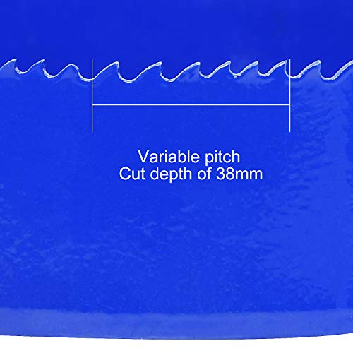 LANIAKEA 7 Inch Bi-Metal Hole Saw 178MM M42 Annular Hole Cutter HSS Variable Tooth Pitch Holesaw Set with Arbor Blue for Home DIYer - Thumbnail 5