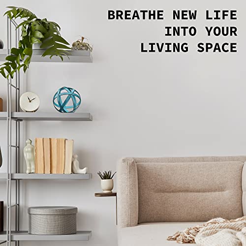 Metal Decorative Sphere For Home Decor - Distressed Blue, Hand Painted, Modern Decorative Balls For Living Room, Bedroom, Kitchen, Bathroom, Office - Table Decorative Orbs For Сenterpiece #TOP4