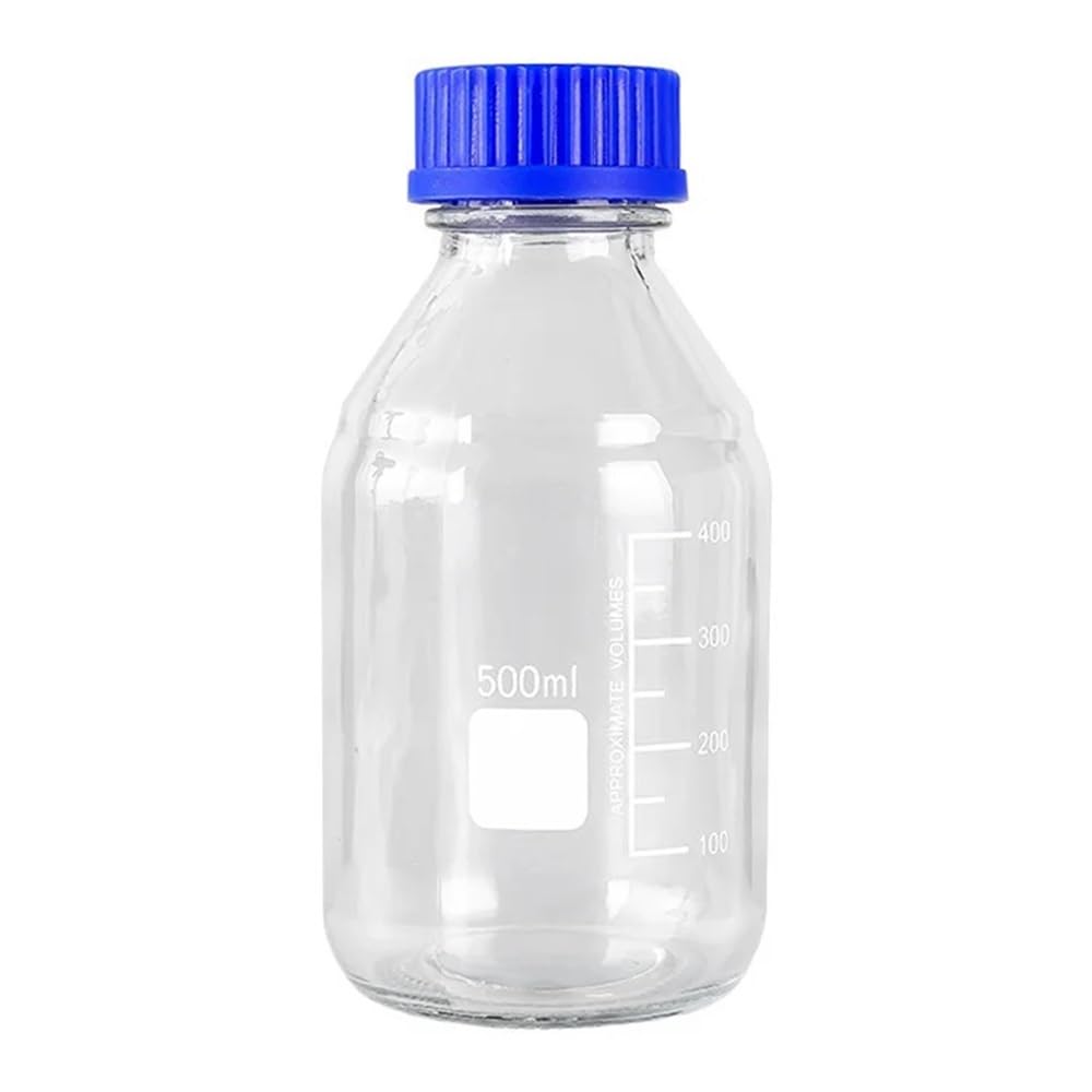 Sprzęt laboratoryjny 1 szt. Pojemność 25/50/100/250/500/1000 ml/2000 ml Niebieska zakrętka szklana butelka z odczynnikiem Szkło laboratoryjne