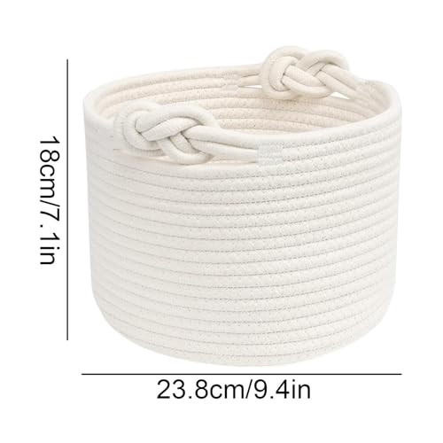 Cestas de almacenaje con cuerda de algodón lavable y resistente 6