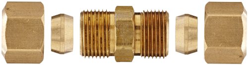 Anderson Metals 50062-06 50062 Brass Compression Tube Fitting, Union, 3/8" X 3/8" Tube Od #TOP2