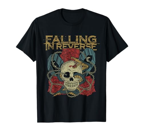 Falling In Reverse - Official Merchandise - Death T-Shirt, Black, Unisex-Adults, Short Sleeve, T-Shirt