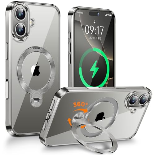 �y360°��]�������E�c�����Ή��zFONKCASE iPhone 16 �p �P�[�X Magsafe�Ή� �J�����R���g���[���{�^���yCD�����O�E�X�^���h��́z�p�x�����\ �X�g���b�v�z�[���t���y�{�̂̐F�E���b�L�o���p�[�z�A�C�t�H��16 �p �J�o�[ �ϏՌ� ��