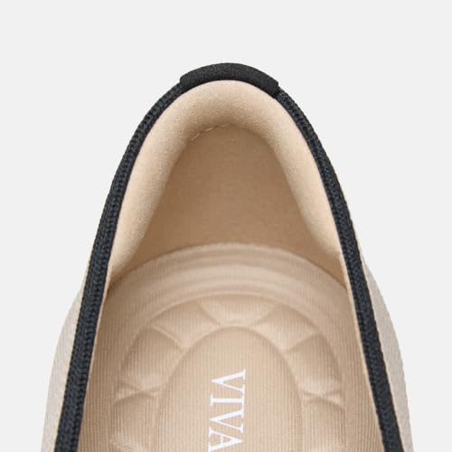 Image of VIVAIA Maro Women's Square Toe Flats Comfortable Lightweight Washable Ballet Flat Shoes for Office Work Travel