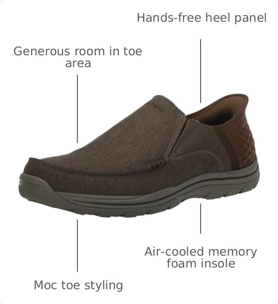 Image of Skechers Men's USA Expected - Cayson Moc Toe Canvas Slip-Ins