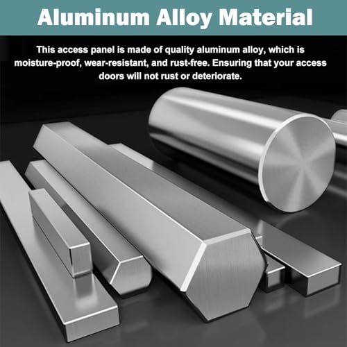 Erişim Paneli Beyaz Mermer Desen Metal Erişim Paneli Gizli, Kilitli Tavan Arası Erişim Kapısı Muayene Kapağı Alüminyum, Elektrik Alçıpan Için Tesisat Erişim Paneli(50x55cm) - Görsel 4