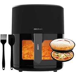 Cecotec Freidora de Aire sin Aceite de 6'5L Cecofry Fantastik Window 6500 Pack Ventana 1700W, Tecnología PerfectCook, 12 modos de Cocinado, Táctil, Regulable 80-200grados C, Ventana, Cocina 60min