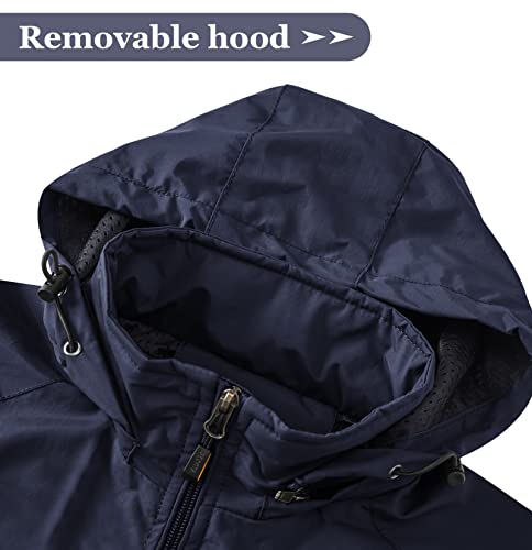 Men's Mesh Fishing Hooded Jacket Multi Pockets Zipper Outdoor Jacket Watertight Windproof Hiking Jacket Spring Fall Lightweight Fishing Utility Tactical Windbreaker #TOP3
