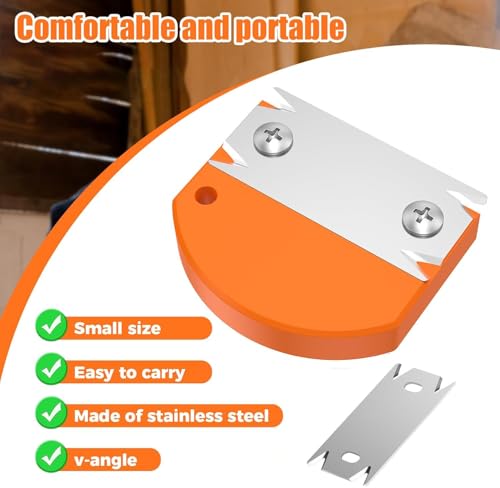 Yuentoen Furnierkantenschneider,Einhandhobel für Holzbearbeitung,Manueller Kantenanleimschneider mit 1 Ersatzklinge Rutschfest Handhobel für Holz PVC ABS Kantenschneider Umleimer (Orange)