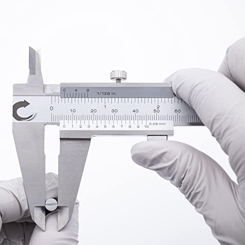Image of Clockwise Tools Vernier Caliper, DVLR-0805 0-8 Inch /200 mm, Inch (Fraction) /Metric, Stainless Steel