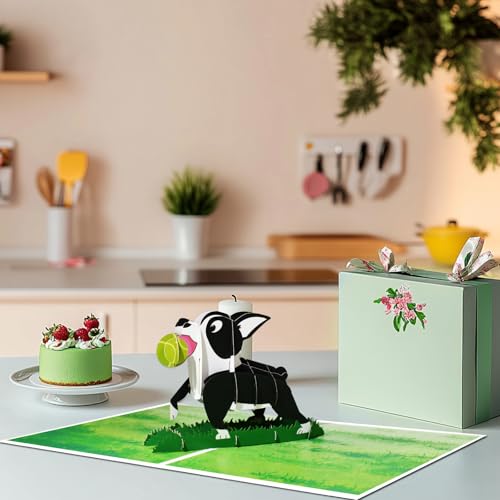 DLYMXGC Boston Terrier Pop Up Greeting Cards with Blank Note & Envelope, ideal celebration gift for Friendship, Love, Anniversary, Special Moments, Inspirational, Appreciated, Birthday - Image 6