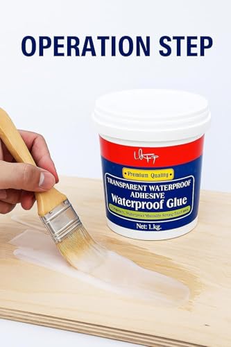 Image of Waterproof Transparent Glue with Brush | Anti-Leakage Agent Coating| Invisible Crack Sealant Super Strong Gel Adhesive for Roof, Bathroom Wall, Window, Tile & mildew (300 gm, WaterProof Glue)