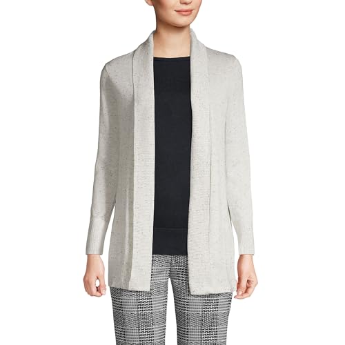 Lands' End Women's Cotton Modal Shawl Collar Cardigan Sweater