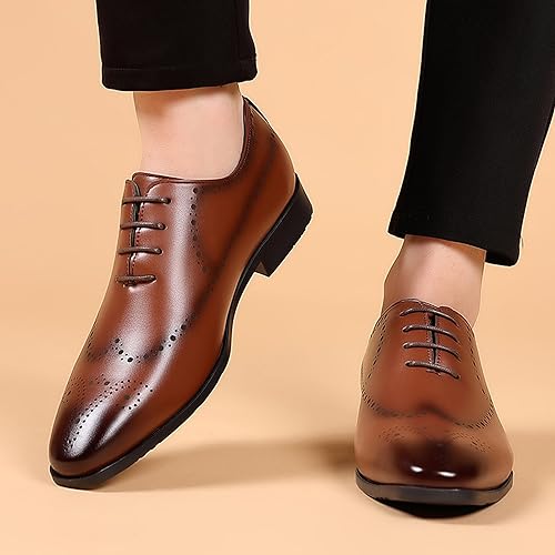 Men's Lace-Ups Classic Oxford Formal Dress Shoes Brogues Derbys Business Shoes for Men3