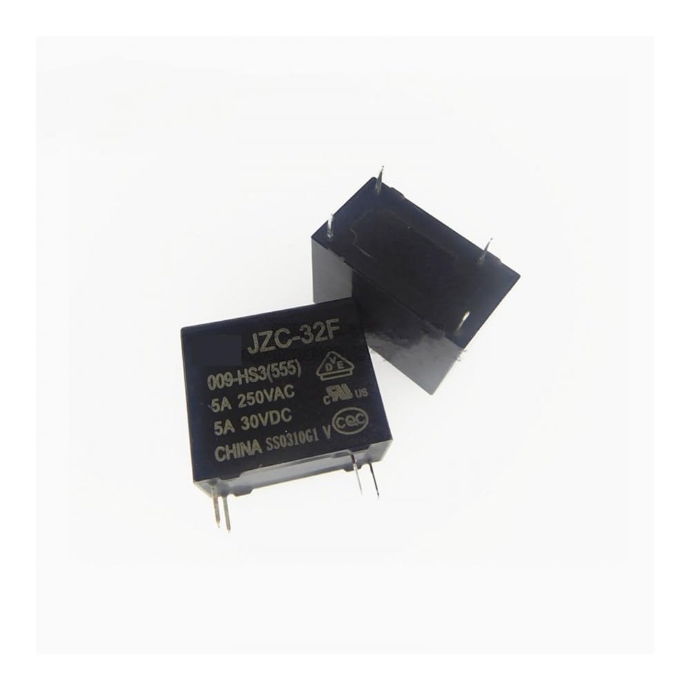 SMGLRUEAT 50PCS Power relays HF32F JZC-32F-009-HS3 9V 5A 250VAC 4PIN relay